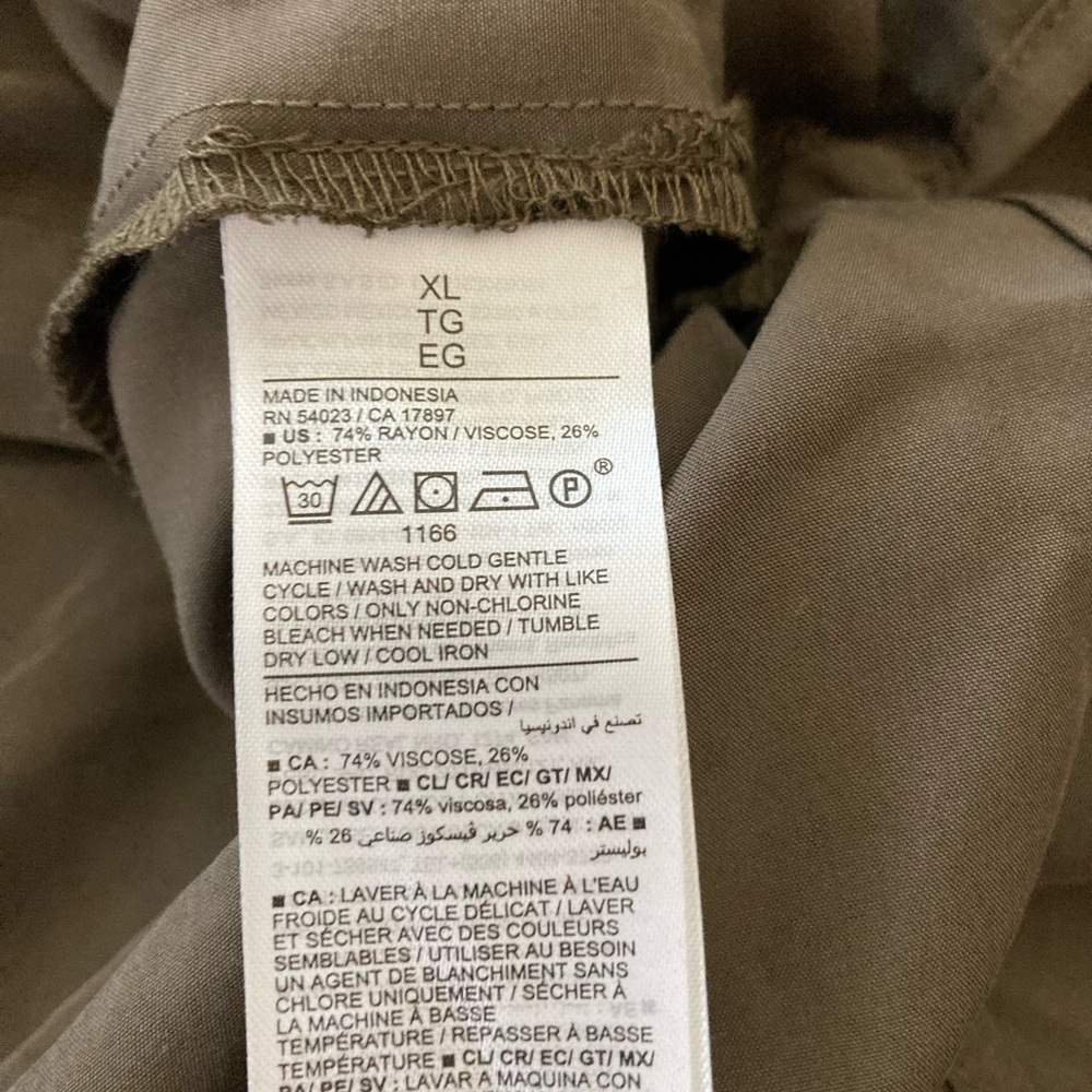 NWT Old Navy Waist Defined Utility MIDI Green Shirt Dress Size XL - Picture 9 of 12